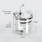 透明寵物過濾飲水機 - 1.8L：圖片 2